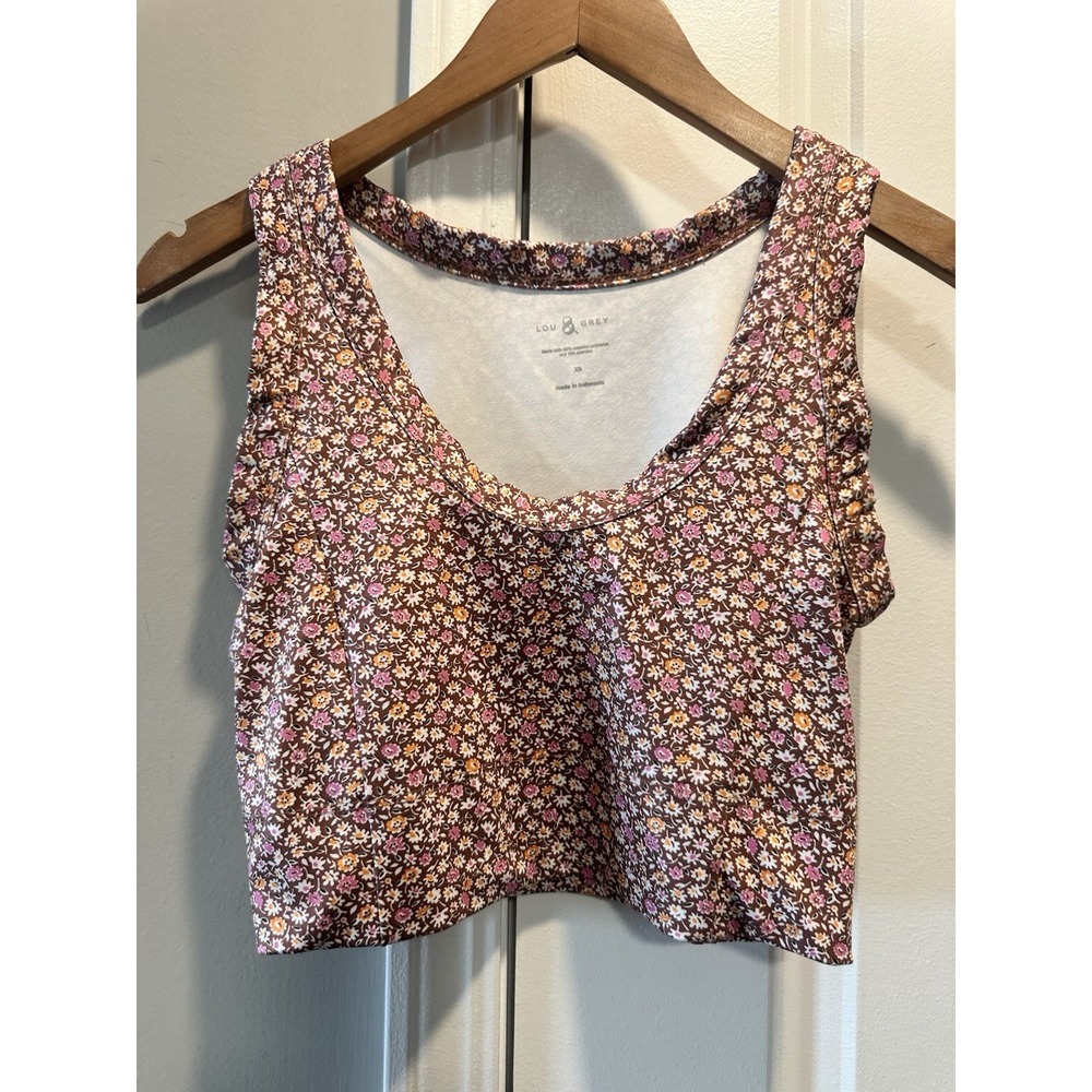 Lou & Grey Floral‎ Cropped Tank XS